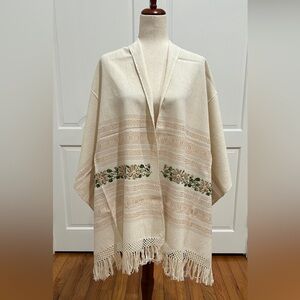 Cotton and silk Traditional Mexican rebozo from Oaxaca.Shawl,💯%hand embroidery.